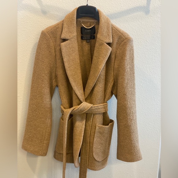 J.Crew Camel Wrap Blazer Jacket in Italian Boiled Wool Sz 14. MSRP $298. - Picture 5 of 8